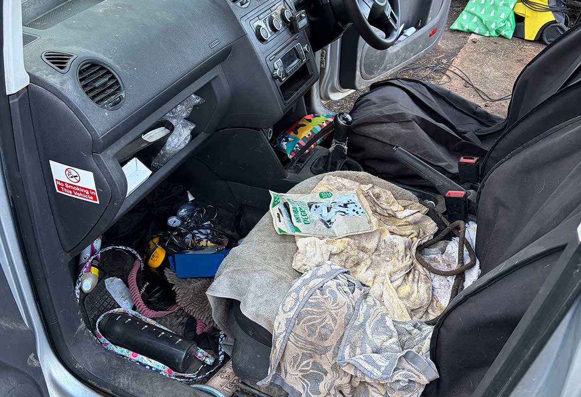 Volkswagon Caddy Interior Before